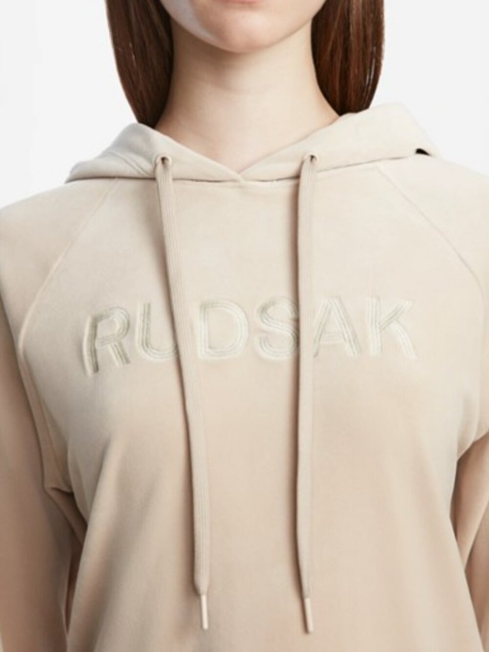 Rudsak Valeria velour hoodie cream women's size XL - Picture 2 of 7